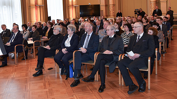 ltlsa/smü Die Gäste im Festsaal der Staatskanzlei zur Gedenkstunde am Holocaustgedenktag 2025.