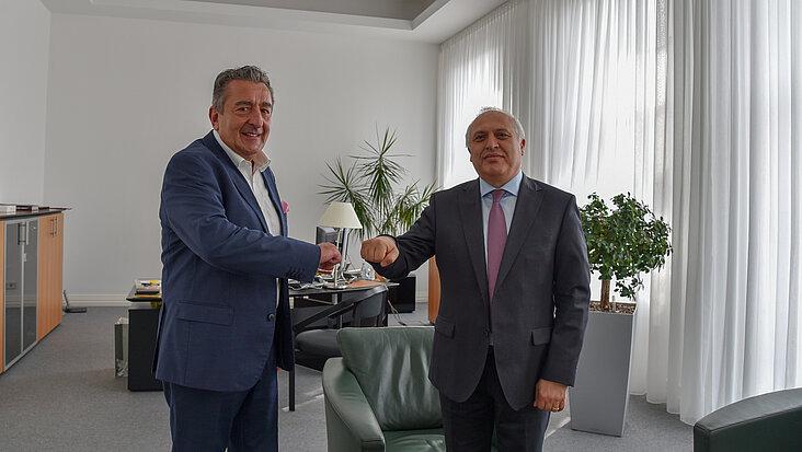 Landtagspräsident Dr. Gunnar Schellenberger und der Botschafter der Republik Armenien in Deutschland