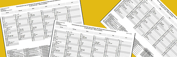 Terminplaner 1. Halbjahr 2021