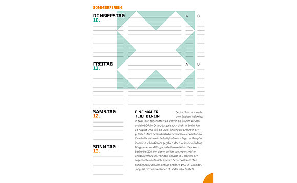 Blick auf den neuen Schülerkalender 2023/2024.