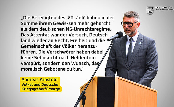 Gedenken am 20. Juli 2026.