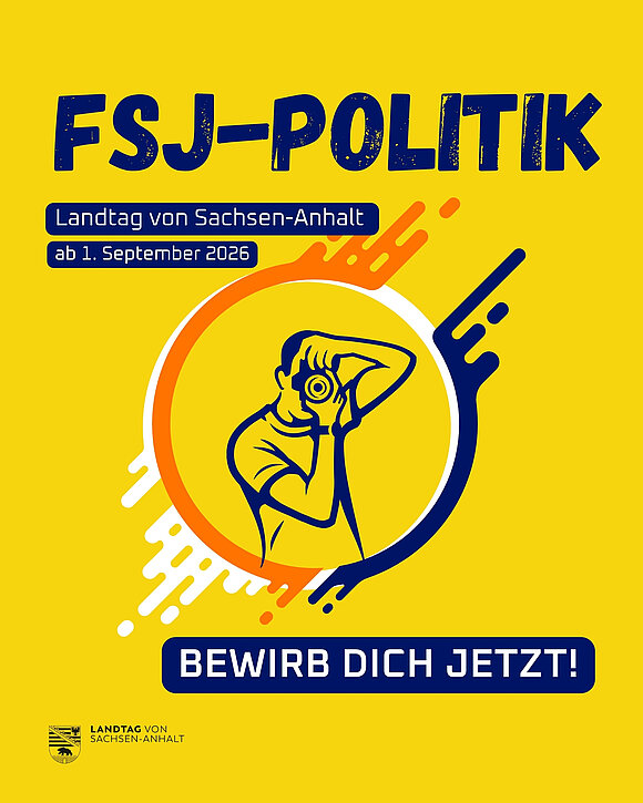 Der Landtag von Sachsen-Anhalt sucht ab 1. September 2026 eine Freiwillige (m/w/d) für den Bereich Öffentlichkeitsarbeit und politische Bildung.