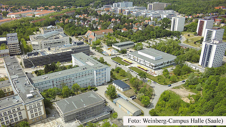 Vogelperspektive Weinberg-Campus in Halle (Saale)