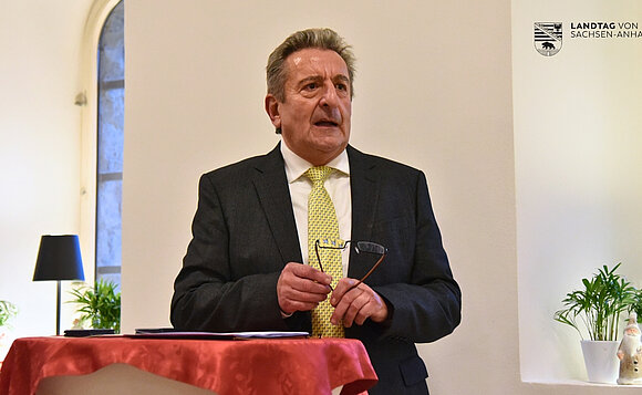 Landtagspräsident Dr. Gunnar Schellenberger dankte den Einsatzkräften im Namen des gesamten Landtags.