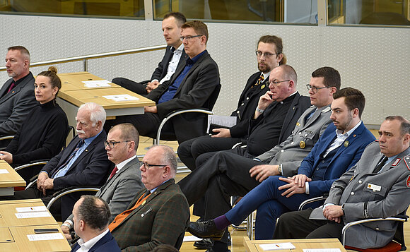 Blick in die Festveranstaltung zu 100 Jahre Reichsbanner Schwarz-Rot-Gold.