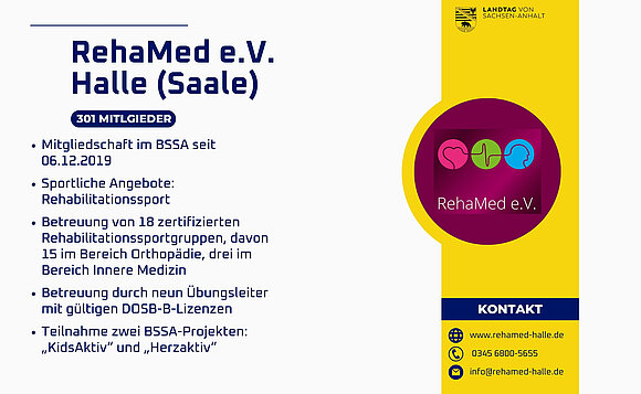 Gruppenfoto Landtagspräsident, RehaMed e.V. Halle (Saale) und BSSA.