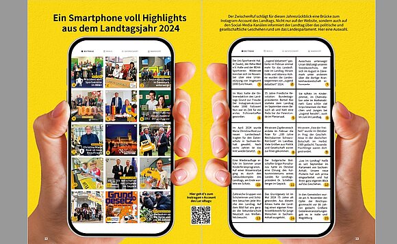 Rückblick auf das Landtagsjahr 2024, eine Auswahl an wichtigen Ereignissen.