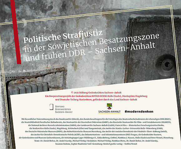 Stiftung Gedenkstätten LSA Plakat zur Ausstellung.