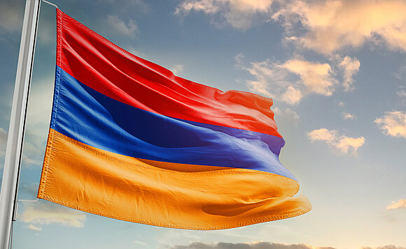 Flagge der Republik Armenien.