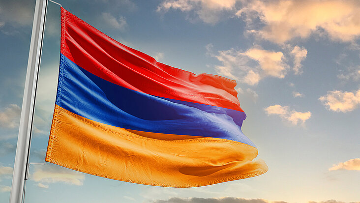 Flagge der Republik Armenien.