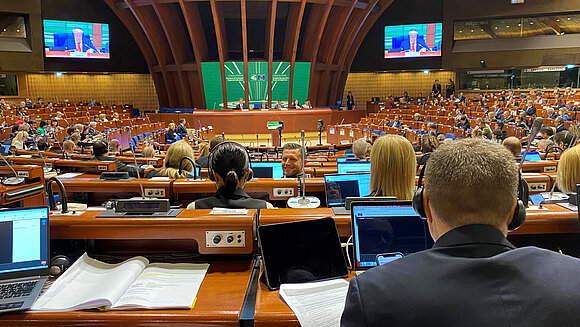 ltlsa/jdr Blick ins Europaparlament in Straßburg