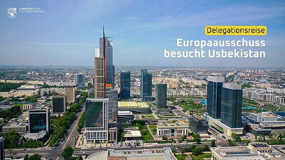Blick auf die Skyline von Taschkent in Usbekistan.
