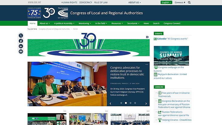 Blick auf die Website des KGRE.