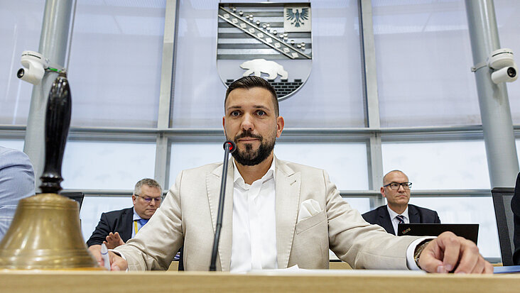 Tobias Rausch (AfD), Präsident des Landtags von Sachsen-Anhalt der 9. Wahlperiode.