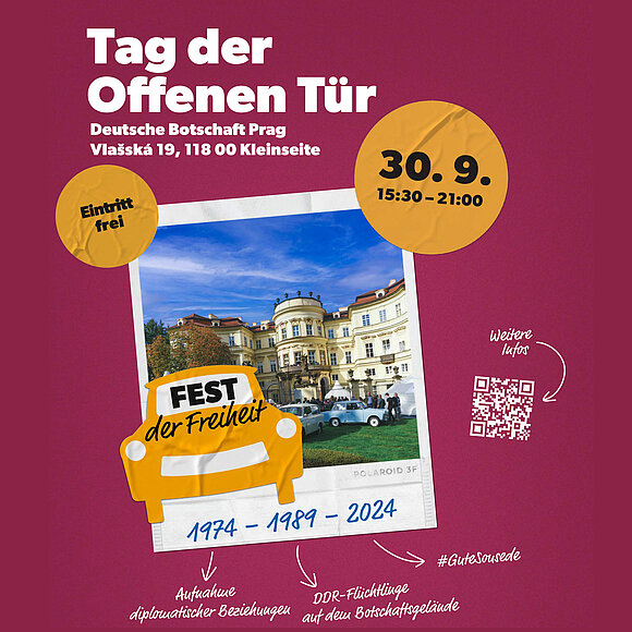 Deutsche Botschaft Prag Plakat zum Fest der Freiheit