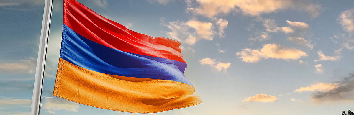Flagge der Republik Armenien.