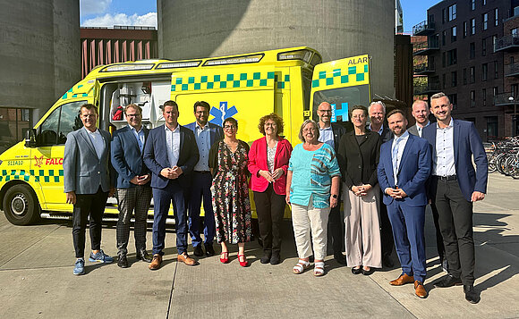 Die Mitglieder des Sozialausschusses des Landtags von Sachsen-Anhalt in Dänemark.