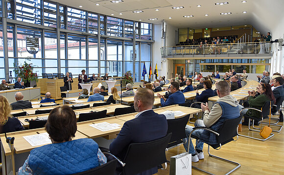 Eindrücke aus der Ehrenamtsveranstaltung im Plenarsaal des Landtags von Sachsen-Anhalt.
