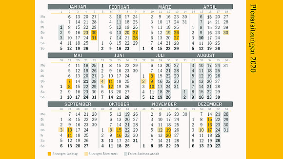 Grafik: Taschenkalender mit Terminen im Landtag.