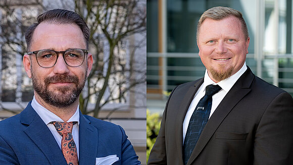 AfD-Frakt. LSA Die AfD-Politiker Mathias Knispel (l.) und Thomas Korell.