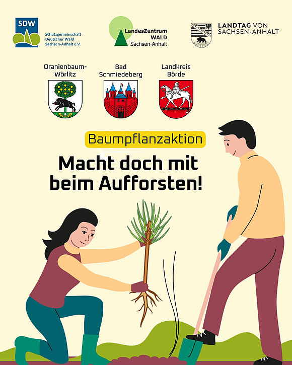 Erneute Baumpflanzaktion mit dem Landtag im März 2026.