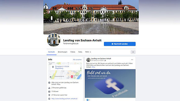ltlsa/Screenshot Screenshot vom Landtags-Account bei Facebook.