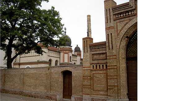 Blick auf die Synagoge in Halle (Saale)