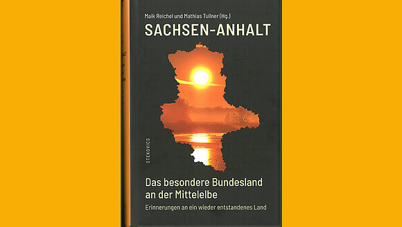 Buchcover mit Umriss von Sachsen-Anhalt