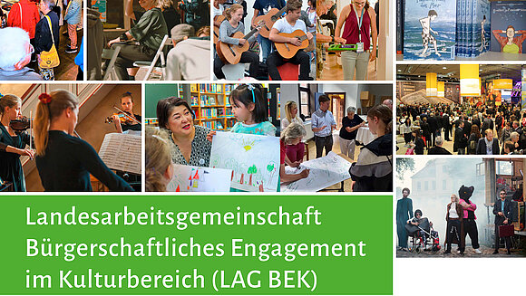 LAG BEK Plakat zu den unterschiedlichen Formen gesellschaftlichen Engagements in Sachsen-Anhalt.