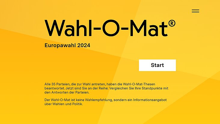 Der Wahl-O-Mat für die Europawahl 2024 ist ab sofort bei der Bundeszentrale für politische Bildung verfügbar.