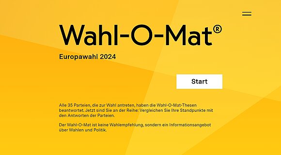 bpb Der Wahl-O-Mat für die Europawahl 2024 ist ab sofort bei der Bundeszentrale für politische Bildung verfügbar.