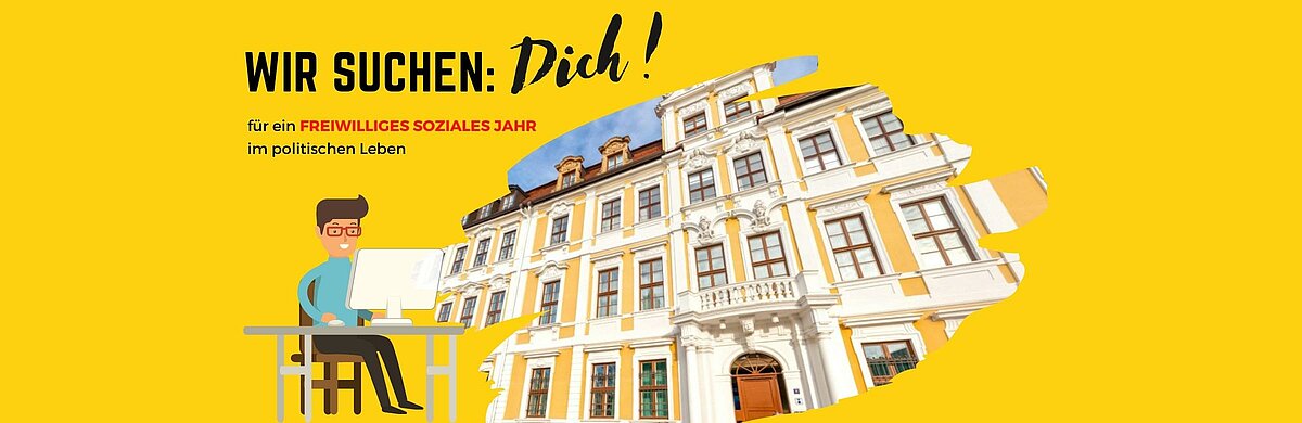 Werbeplakat für FSJ-P im Landtag