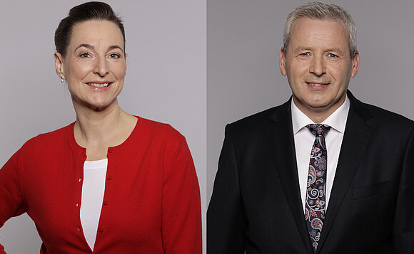 Portraitfotos der SPD-Abgeordneten Elrid Pasbrig und Holger Hövelmann.